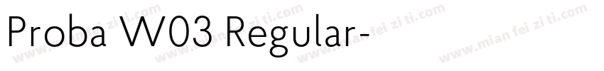 Proba W03 Regular字体转换